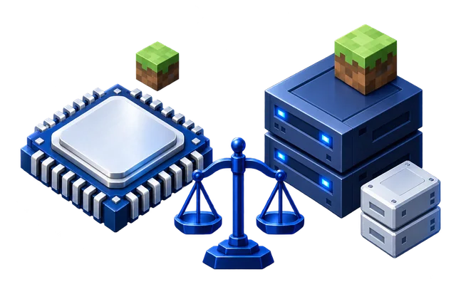 A processor, a pair of scales and a server: weighing the price of cheap Minecraft hosting